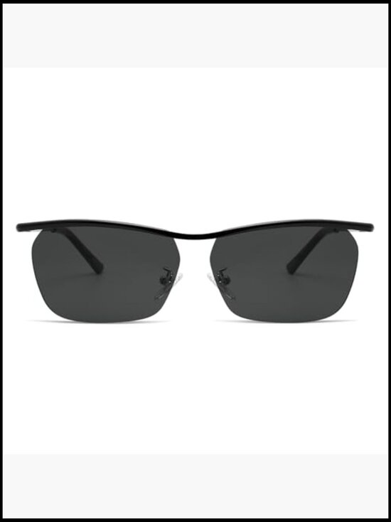 Metal Frame Cat Eye Sunglasses UV400 Protection Rectangular